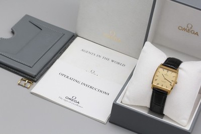 [Near MINT / Box] Omega De Ville Cal.711 Square Gold Roman Automatik Herrenuhr