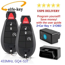 2 4Button Remote Key Fob + Programming Tool DIY for RAM 1500 2500 3500 2013-2017