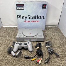 Playstation 1 Console PS1 SCPH-9001 In Box With Controller Cables Tested
