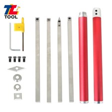 6 Pack Carbide Wood Turning Tools W/ 4 Replace Inserts For Lathe Finisher Tool