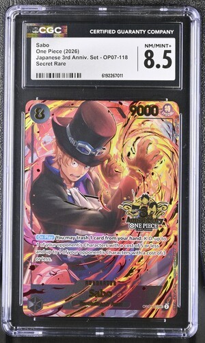 Sabo (Japanese Version 3rd Anniversary Set) graded CGC 8.5 for sale on eBay