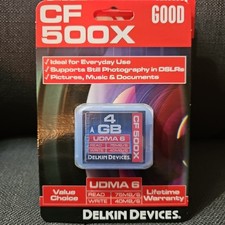 Delkin Devices 4GB UDMA 6 500x CF Compact Flash Camera Memory Card