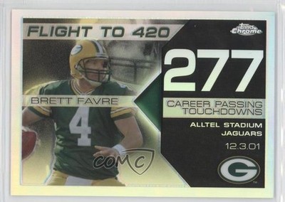 2008 Topps Chrome Collection Flight to 420 Refractor 196/199 Brett Favre HOF g4q