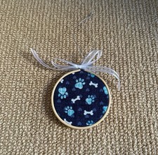 Puppy Dog Paw Print Christmas Tree Ornament, New