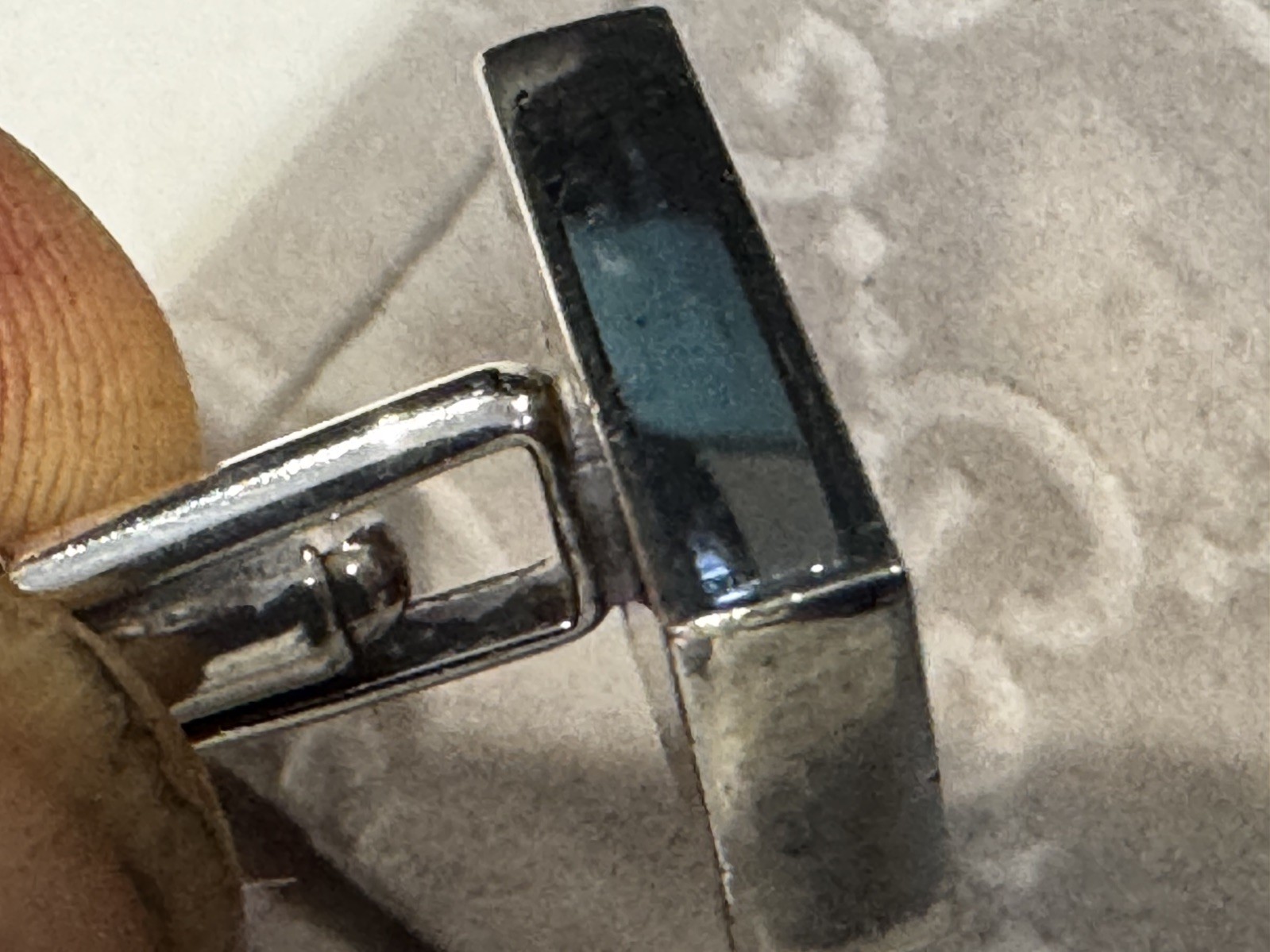 Authentic Gucci Vintage Rectangular Sterling Silv… - image 8