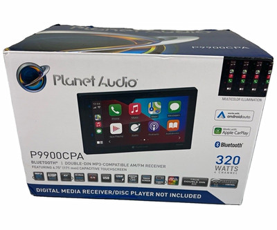 Planet Audio P9900CPA Apple CarPlay Android Auto 6.75  Double DIN Open Box
