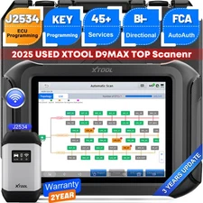 2025 USED XTOOL D9 MAX J2534 ECU Programming Auto Diagnostic Tool Key Programmer