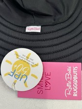 Ruffle Butts Swim Hat Baby 12 Mo-2T Black NWT UPF 50 Unisex Rufflebutts