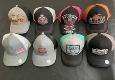LOT OF 56 HARLEY DAVIDSON Hats,Doo Rags,Flags BIKER STURGIS New