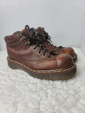 Vintage 90s Dr. Martens 8287 Made In England Brown Leather Boots Women US 6 UK 4