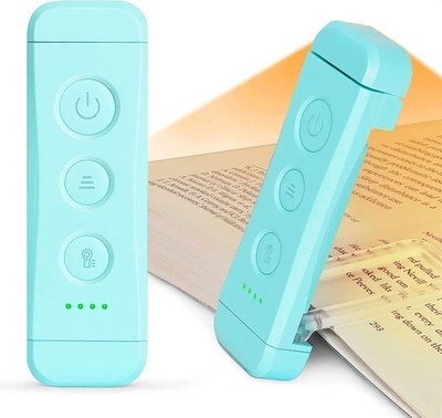 Glocusent USB Rechargeable Book Light for Reading in Bed, Portable Clip-on LED