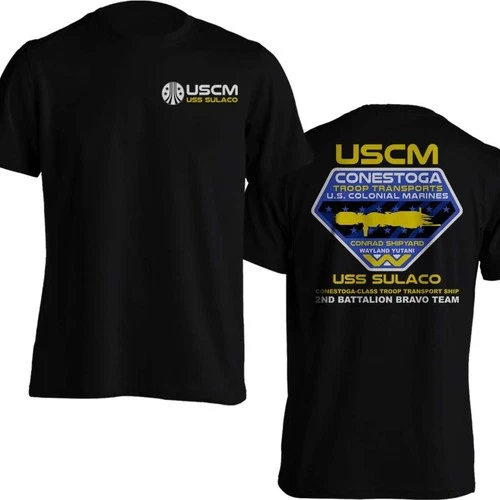 USCM USS Sulaco Wayland Yutani Nostromo 2nd Battalion Alien Inspired Movie Shirt