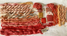 Needlepoint Embroidery Thread Collection Lot of 27 Corals Assorted Brands