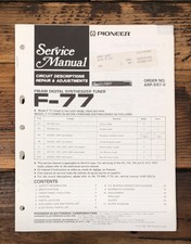 Pioneer F-77 Sintonizzatore Manuale di Servizio *Originale*