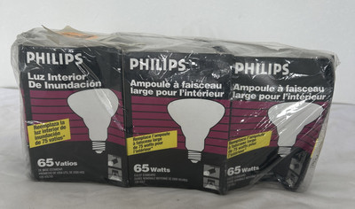 3 pack Philips LED Dimmable LED = 65W Soft White  Brightness bulb BR30 please. R