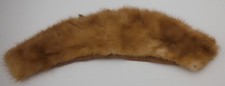 Vintage Real Fur tan Collar 16.5"x 4" lined