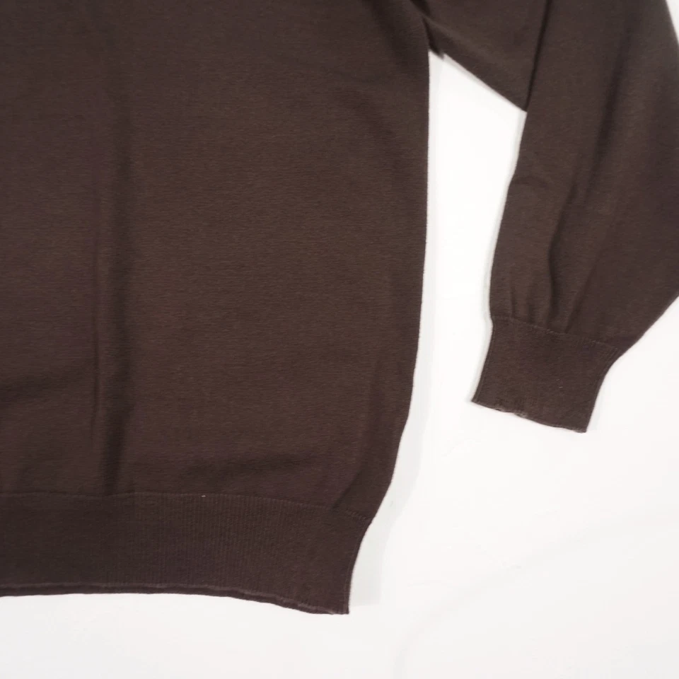 Abercrombie & Fitch Herren Pullover Gr. L Braun Baumwolle V-Ausschnitt Feinstric - Bild 4 von 4