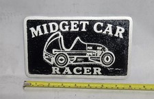 Midget Car Racer Cast Aluminum Car Club Plaque Midget Car Racer Cast Aluminum Car Club Plaque