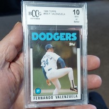 1986 Topps #630 FERNANDO VALENZUELA | BGS MLB Los Angeles Dodgers Baseball Card