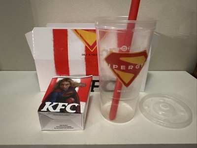2026 KFC Meal Supergirl Movie Box Fry Tray Cup DC Comics Studio Collector's L@@K