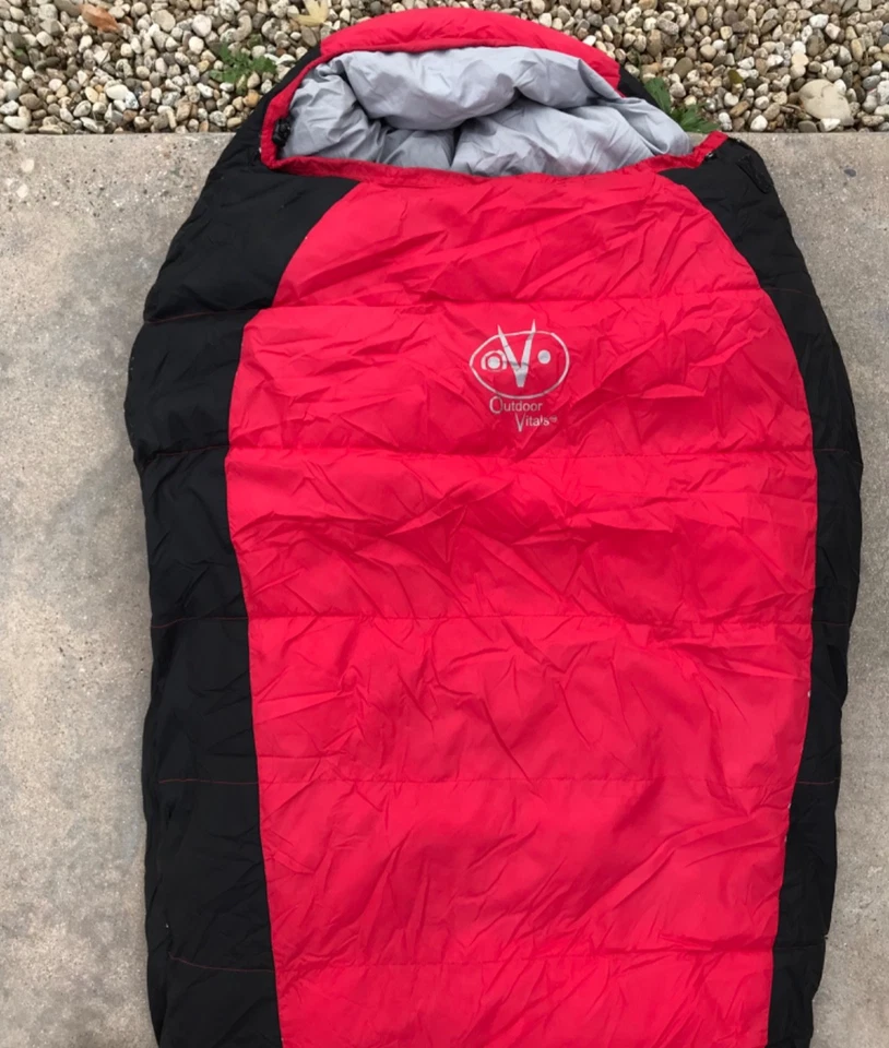 Saco de dormir exterior Vitals Down Mummy cero 15 grados F 74x31 bonito acogedor para dormir Foto 4 de 4