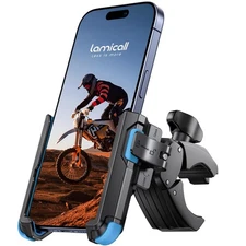 Lamicall Motorcycle Bike Phone Mount - 1s Quick Release Bike Cell Phone Holder