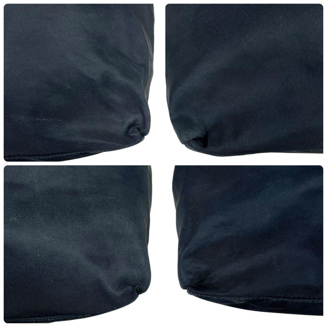 PRADA Nylon Tote Bag Black A4 Size Triangle Logo Unisex Shoulder Bag Authentic thumbnail 9
