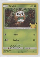 Rowlet Confetti Holo Pokémon Sword & Shield McDonald's Collection #7