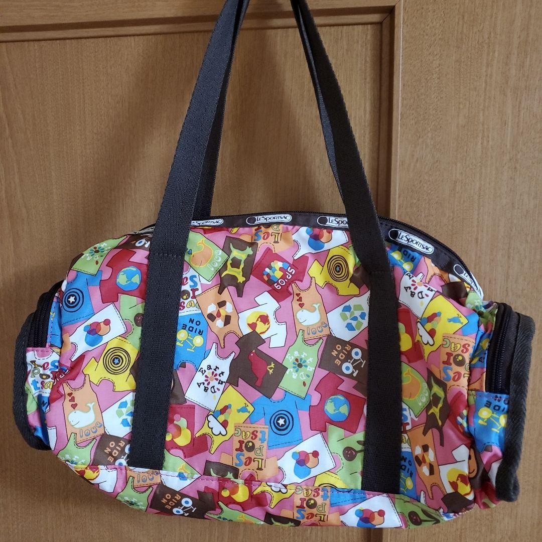 LeSportsac Mini Boston Bag Drum Can Shape T-Shirt Tank Top Pattern