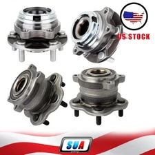 Front Rear Wheel Bearing Hubs Assembly Kit For Nissan Murano AWD 2009 2010- 2014