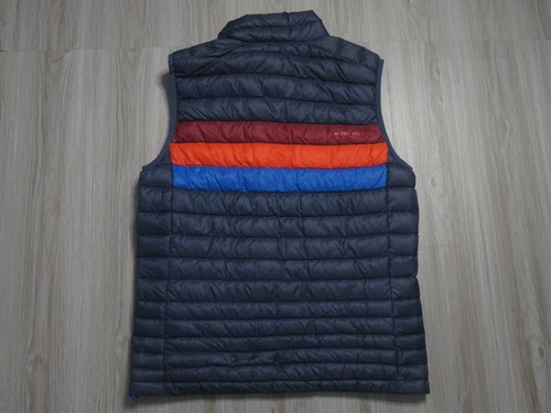Cotopaxi Fuego Vest Mens Medium Large Navy Blue Red Striped Puffer Insulated - Picture 3 of 5