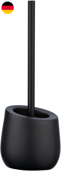 Wenko Wc-Garnitur Mod. Badi Elegante Schwarze Keramik Matte OberfläChe Inklusive-image
