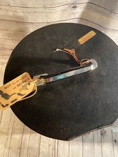 Cylindrical Vintage Wig Box- Early to Mid- 20th Century with Vintage Airline Tag