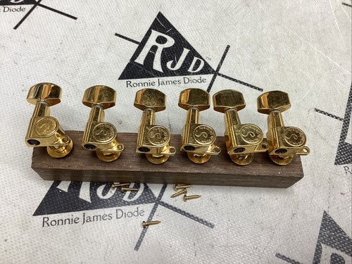 Schaller Tuners Tuning Keys Pegs Heads M6 Germany Gold Inline Right