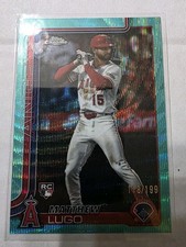 2025 Topps Chrome Update #USC166 Matthew Lugo Aqua Wave Refractors #/199