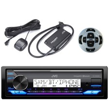 JVC Marine Bluetooth Stereo Receiver,Wired Remote, Satellite Radio Tuner Kit