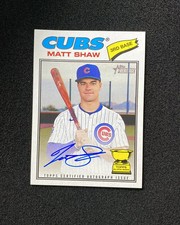 2026 Topps Heritage Real One Autograph Matt Shaw #ROA-MSH Cubs NV57