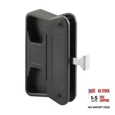 A 201 Plastic, Long Latch Sliding Screen Door Handle Single Pack 1 Pack Black
