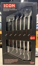 Brand New Icon SAE (WRRM-6) Professional Large Reversible Ratcheting Wrench Set