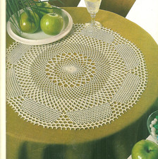 Rondo Centerpiece Doily CROCHET PATTERN INSTRUCTION pages from magazine