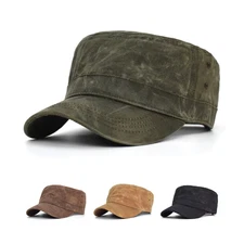 Waxed Canvas Vintage Cap Men Waterproof Cotton Fashion New 2026 Hat Flat Top