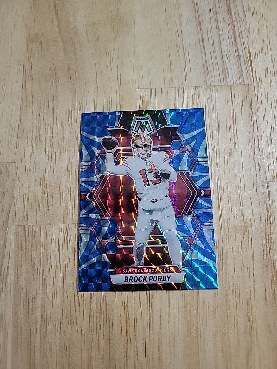 2023 Mosaic BROCK PURDY Blue Reactive Prizm #211 San Francisco 49ers 2nd Year SP