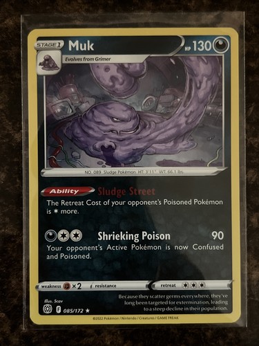Muk 085/172 - Rare - Pokemon Brilliant Stars - Mint Pack Fresh
