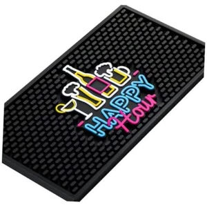  Bar Mat with Fluorescent Pattern Thick Rubber Non Slip 5.91 x 11.81 Inch 1 - Picture 1 of 7
