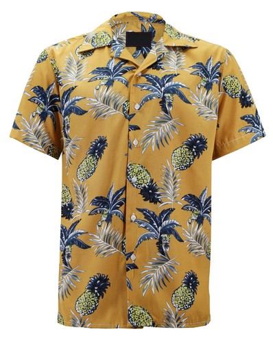 Men's Hawaiian Tropical Luau Aloha Beach Party Button Up Casual Dress Shirt - Picture 48 of 56