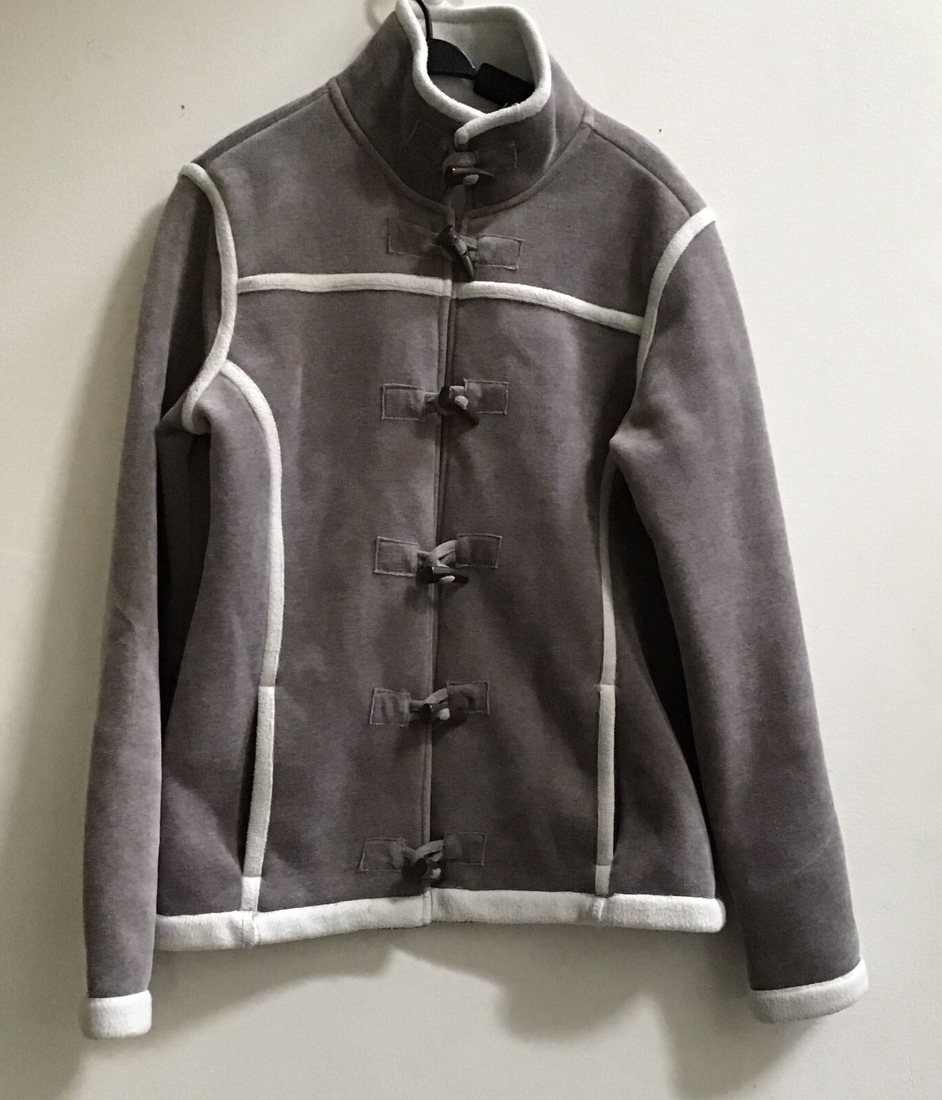 Barrage Collection Women Tan Shearling Jacket Sz S Snaps&Toggle Closure Pockets