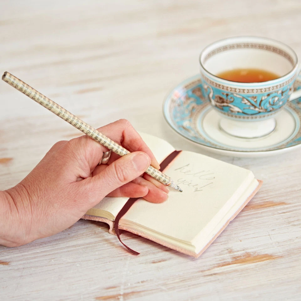 Mini Embossed Brown Leather Notebook Journal Diary, Handmade, Plain Paper - Image 2 of 4