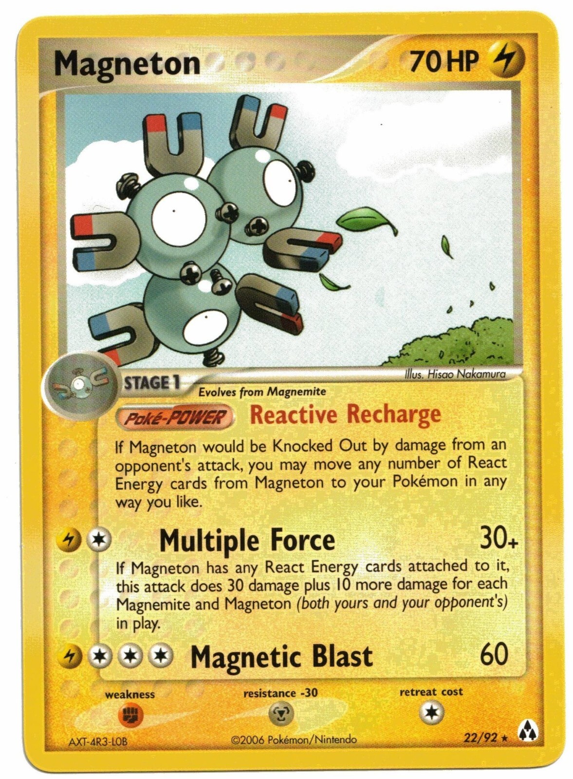 Pokemon Card: Magneton 22/92 EX Legend Maker Rare! NM