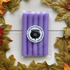 Witches Spell Candles Pack of 5 Lilac 10cm tall Altar  Ritual  Wicca
