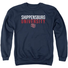 Shippensburg University Adult Crewneck Sweatshirt Stacked, Navy, S-3XL